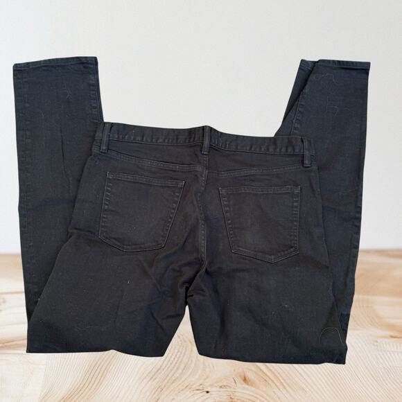 UNIQLO Selvedge Black Jeans Mens Size 36x34 Slim Straight Goth Steampunk - Picture 4 of 6